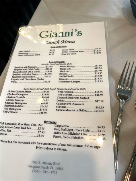 gianni's pompano beach menu.